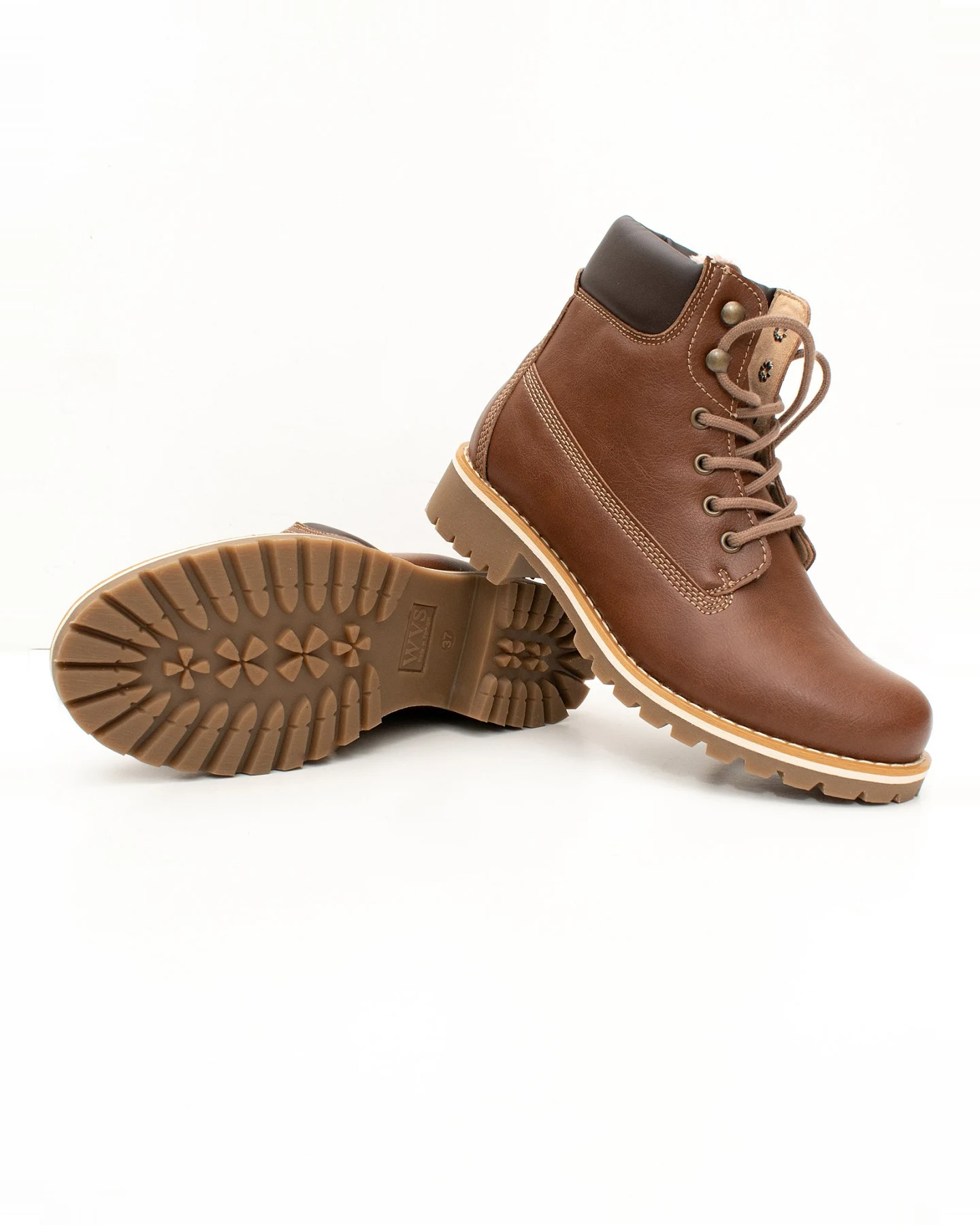 Will's Vegan Store Herren vegan Dock Boots Gefüttert Braun – Ansicht 2