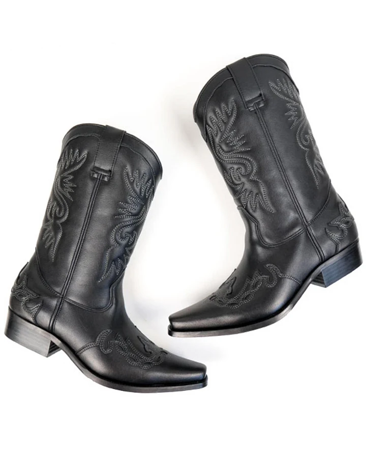 Will's Vegan Store Herren vegan Westernstiefel Schwarz