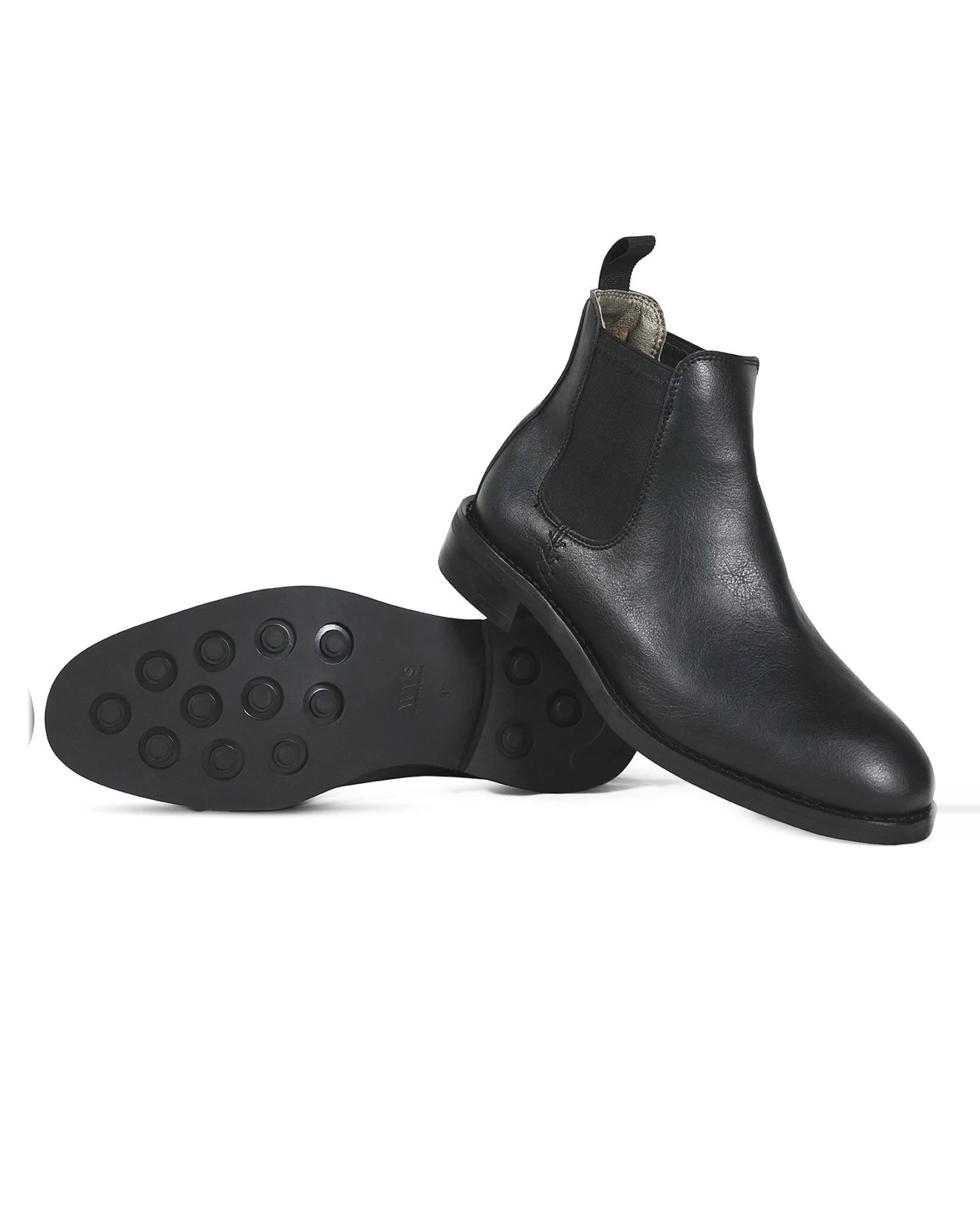 Will's Vegan Store Herren vegan Chelsea-Boots Schwarz – Ansicht 2