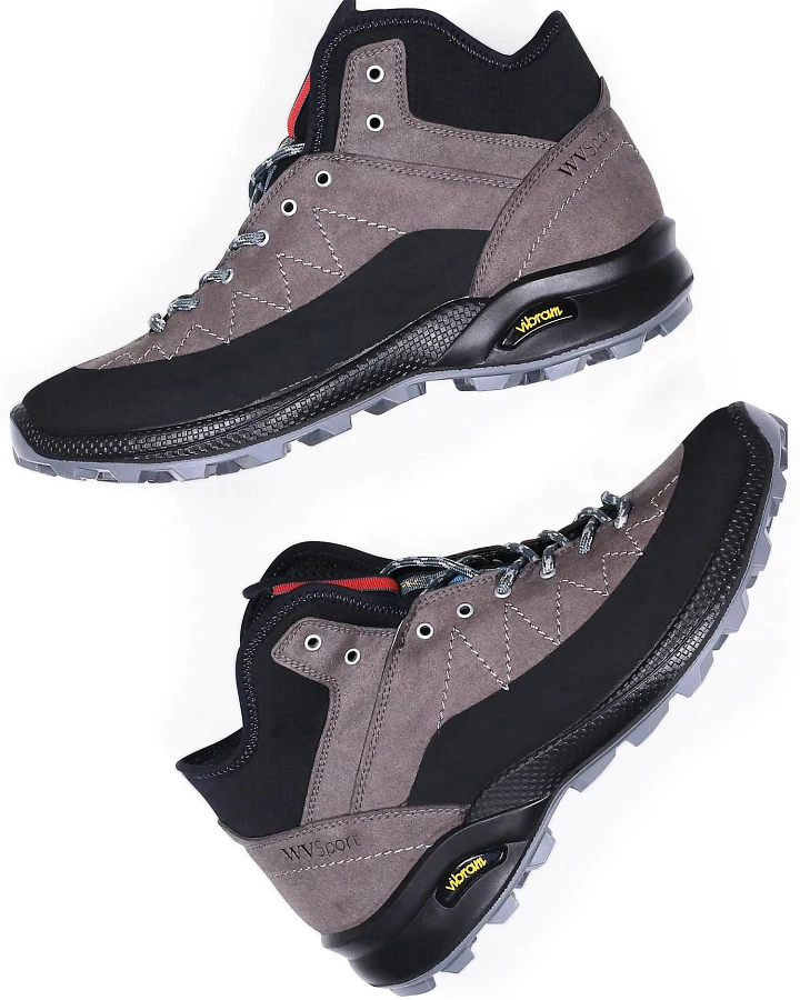 Will's Vegan Store Herren vegan Cross Tail Stiefel Wvsport Grau