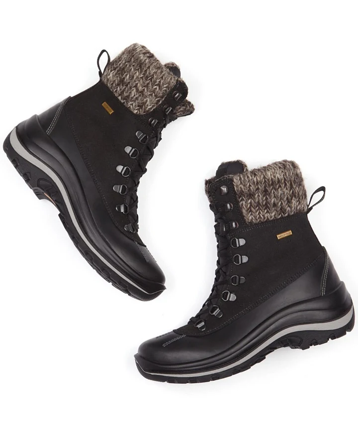 Will's Vegan Store Damen vegan Schneestiefel Wvsport Schwarz