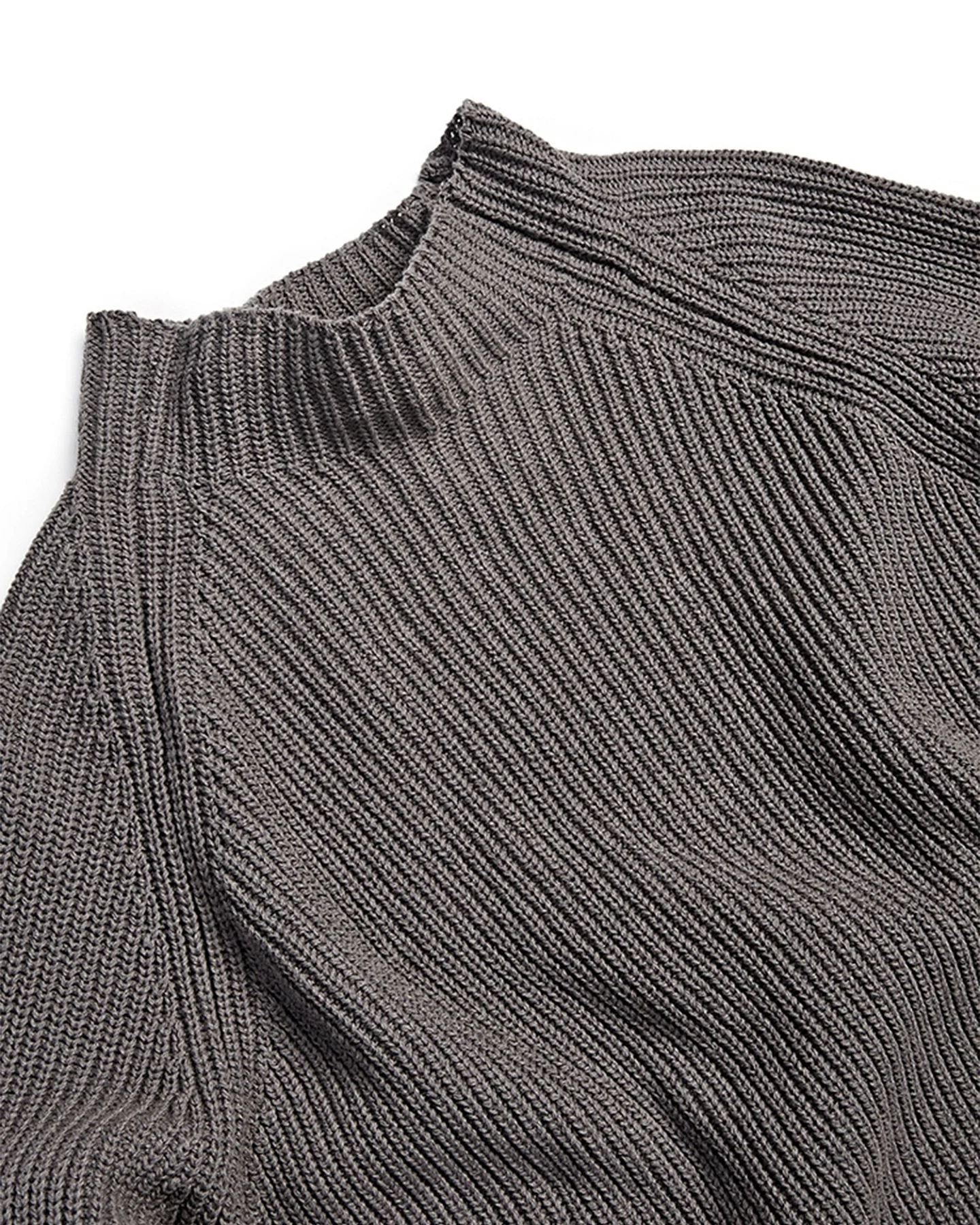 Will's Vegan Store Herren vegan Pullover Stehkragen Dunkelgrau – Ansicht 2