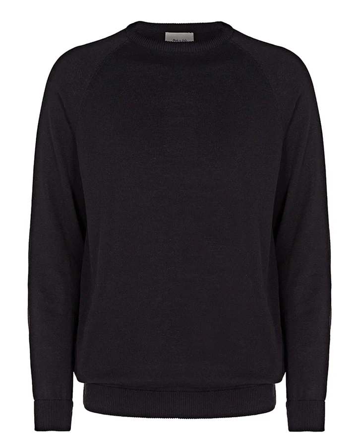 Will's Vegan Store Herren vegan Pullover Maßgeschneidert Schwarz