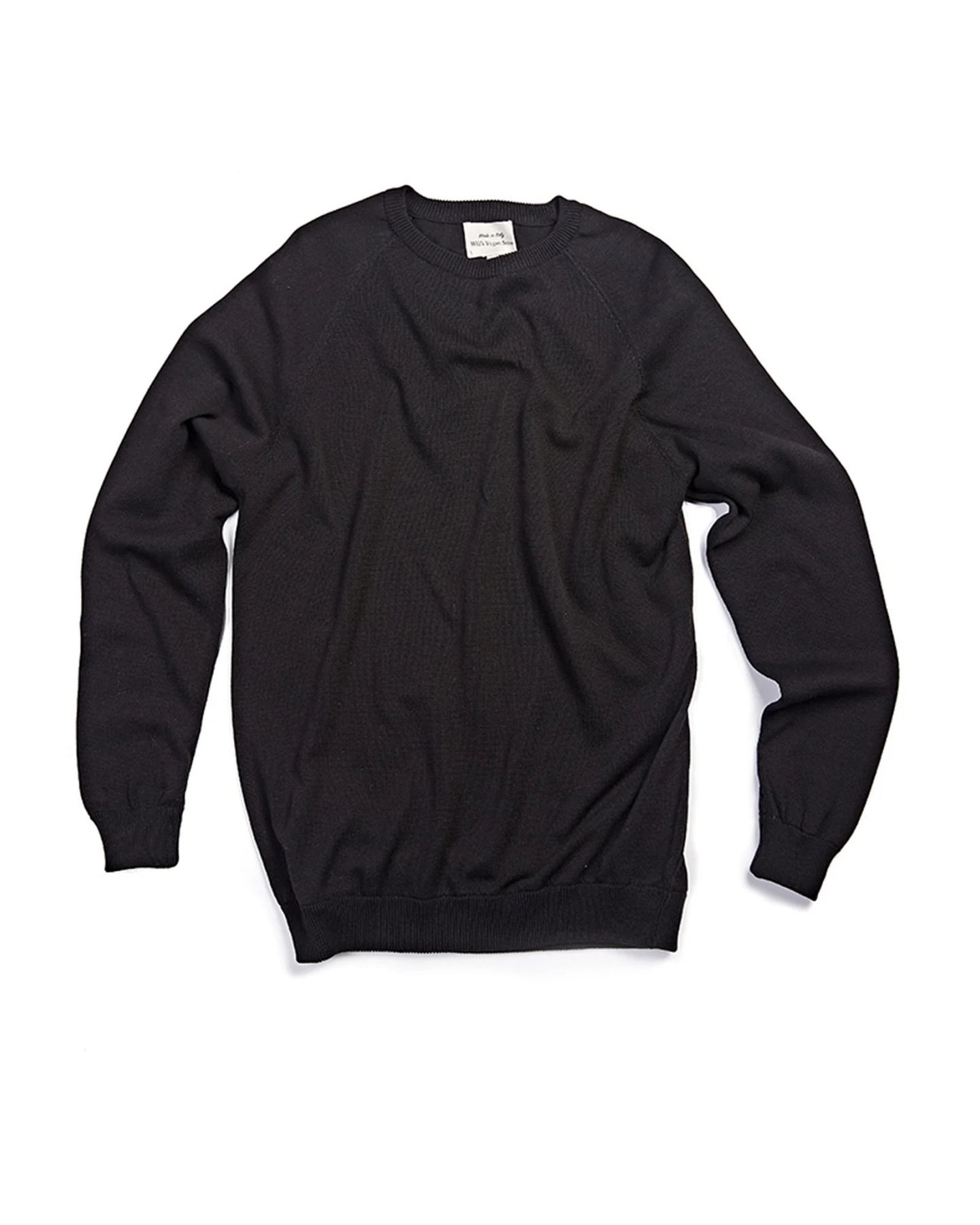 Will's Vegan Store Herren vegan Pullover Maßgeschneidert Schwarz – Ansicht 2
