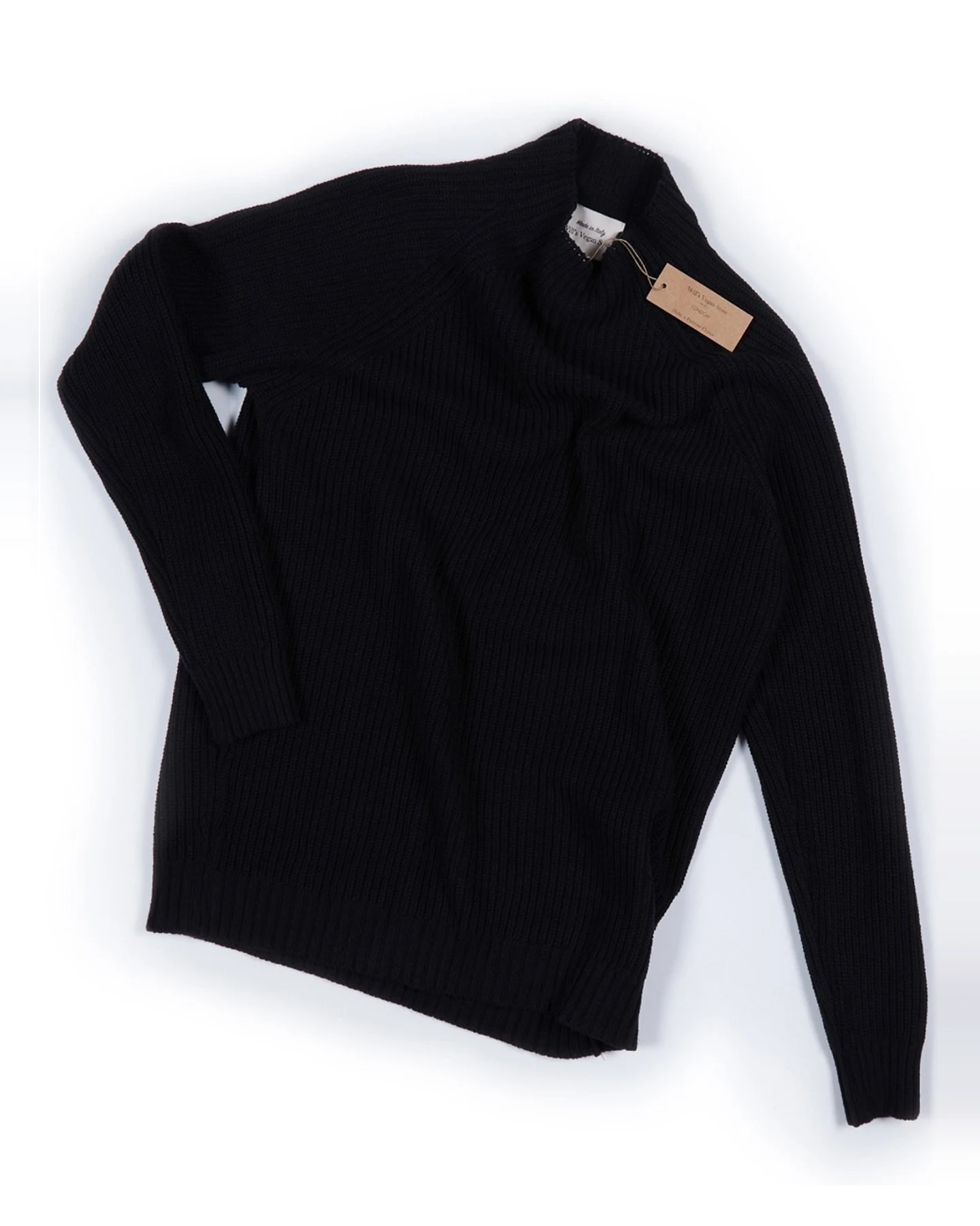 Will's Vegan Store Herren vegan Rollkragenpullover Schwarz – Ansicht 2
