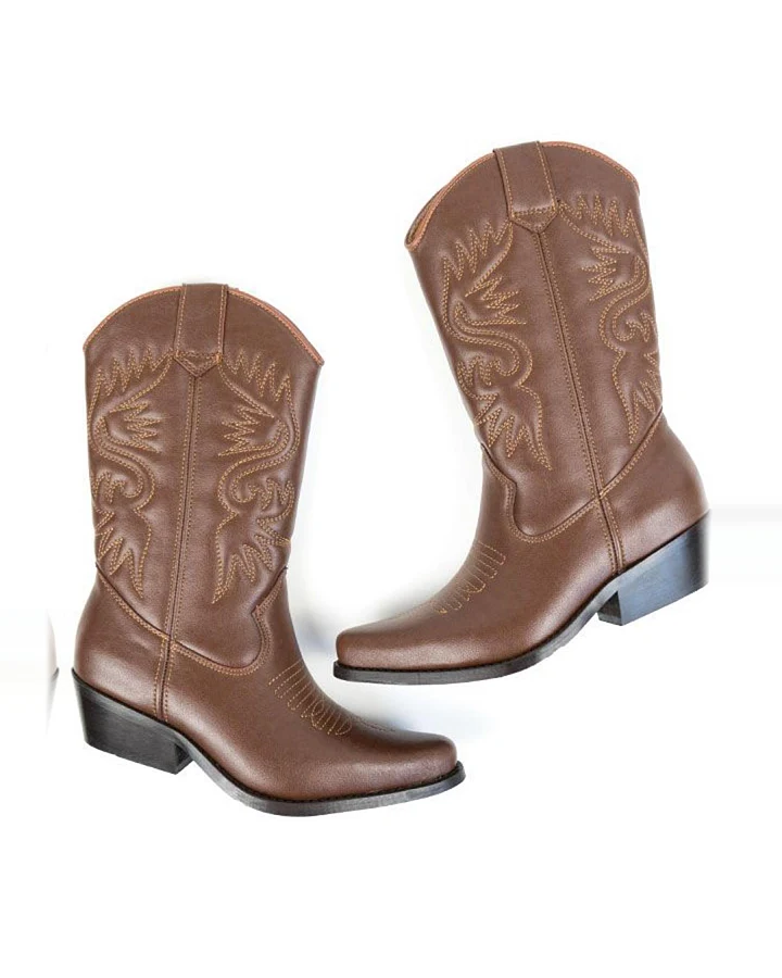 Will's Vegan Store Damen vegan Westernstiefel Braun