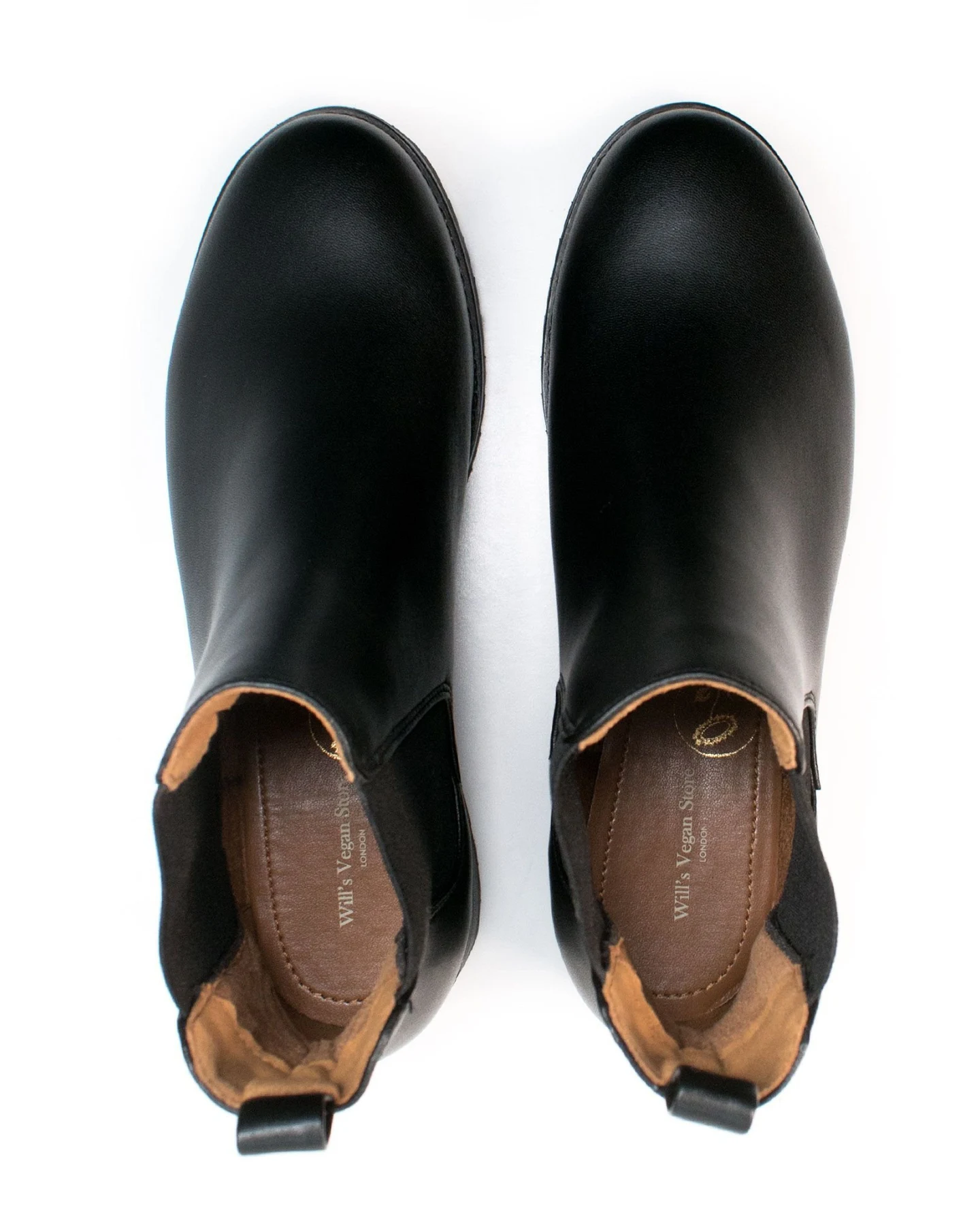 Will's Vegan Store Damen vegan Chelsea Boots Luxus Smart Schwarz – Ansicht 2