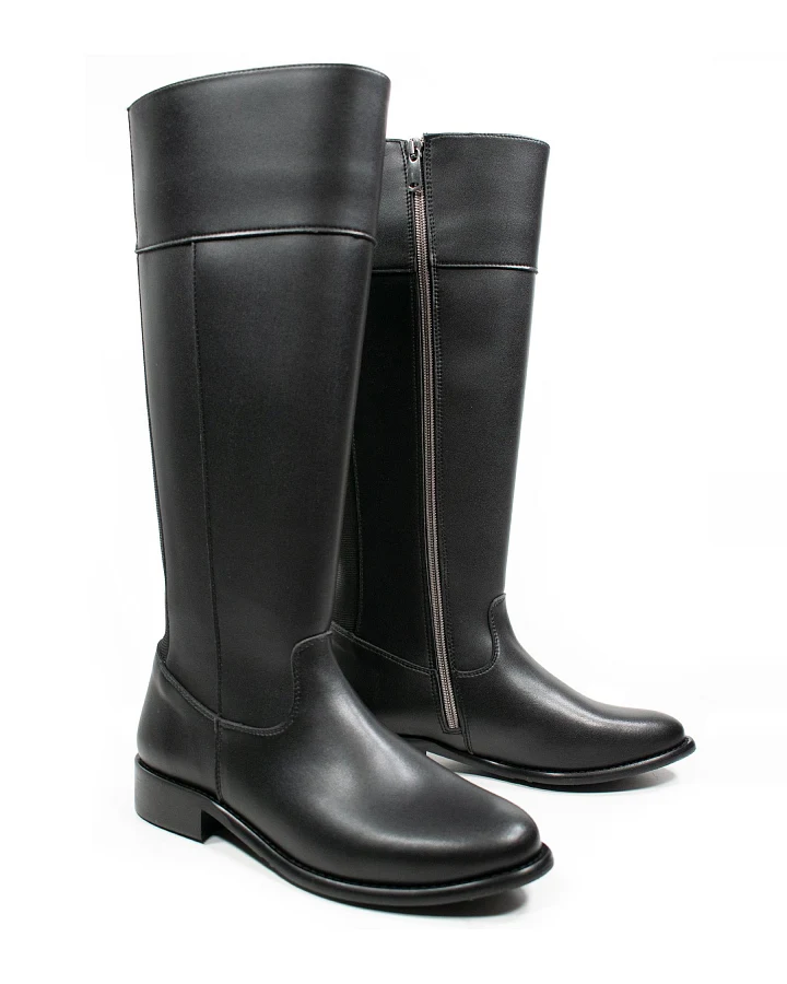 Will's Vegan Store Damen vegan Kniehohe Stiefel Schwarz