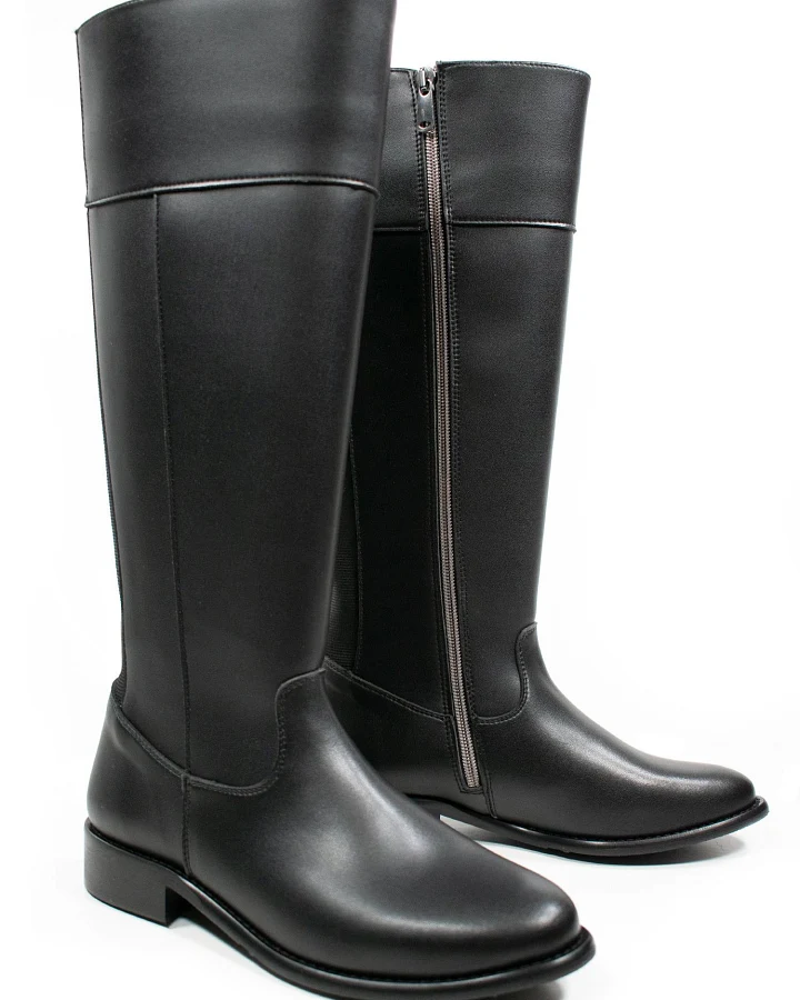 Will's Vegan Store Damen vegan Kniehohe Stiefel Schwarz