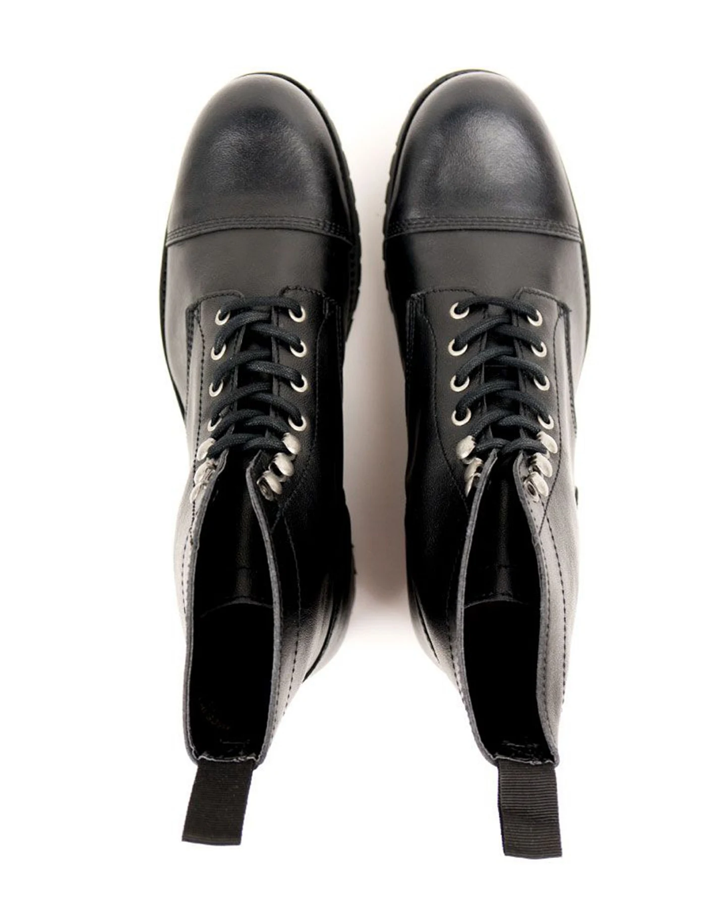 Will's Vegan Store Damen vegan Arbeitsstiefel Schwarz – Ansicht 2