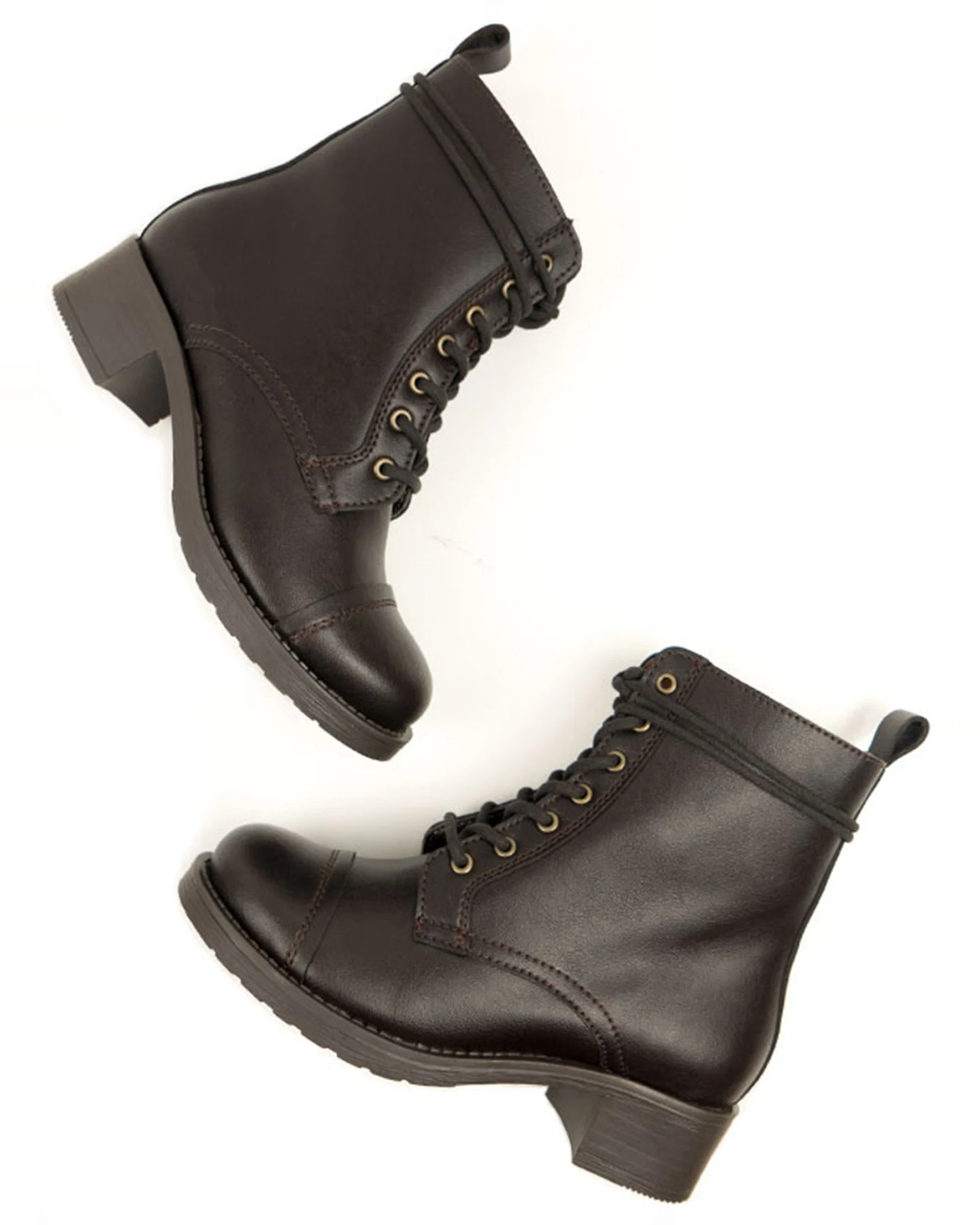 Will's Vegan Store Damen vegan Stiefel Aviator 2 Dunkelbraun – Ansicht 2