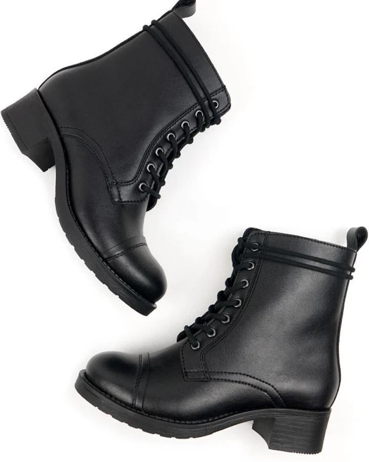 Will's Vegan Store Damen vegan Stiefel Aviator 2 Schwarz
