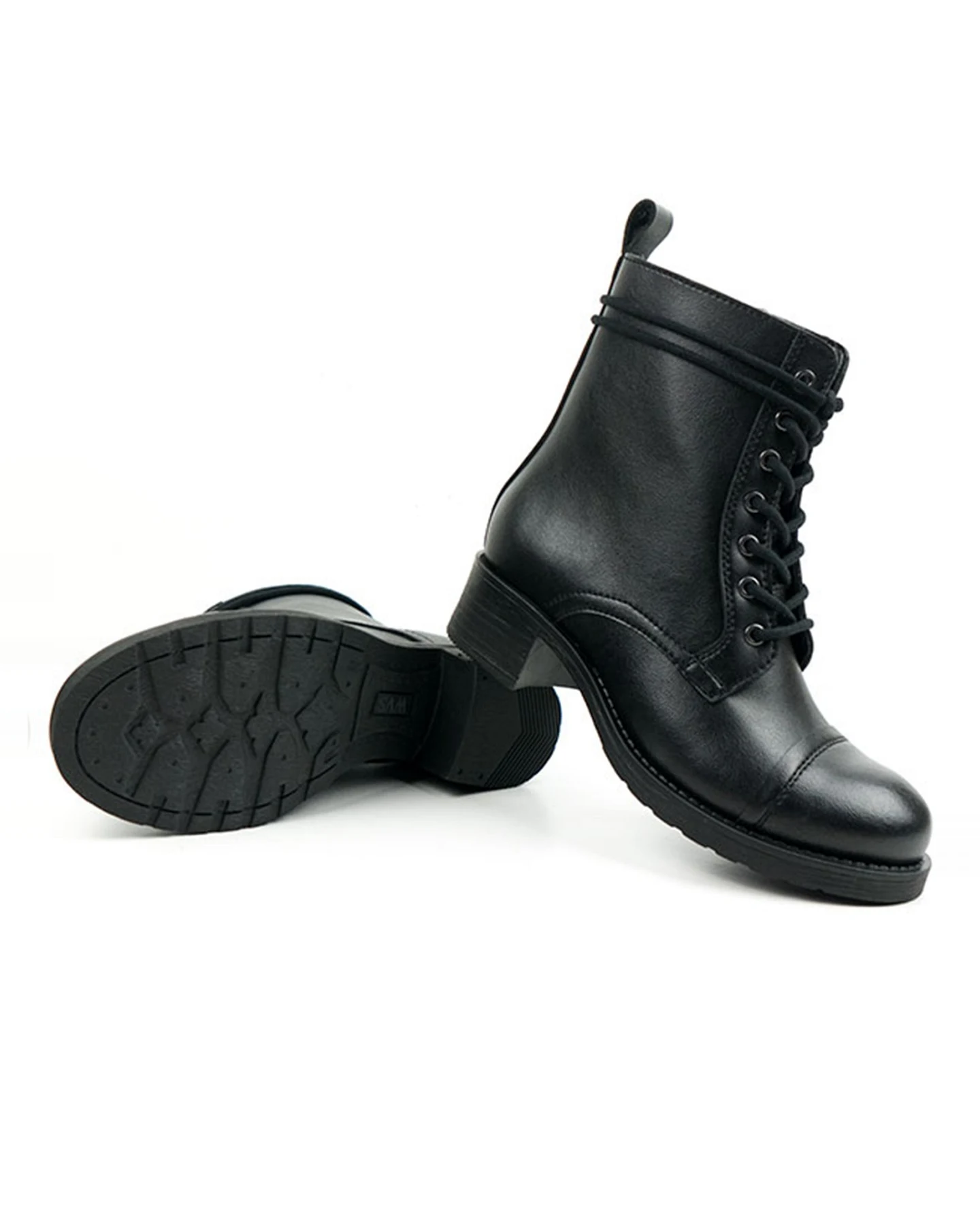 Will's Vegan Store Damen vegan Stiefel Aviator 2 Schwarz – Ansicht 2