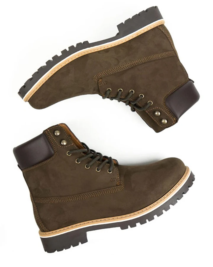 Will's Vegan Store Damen vegan Dock Boots Dunkelbraun