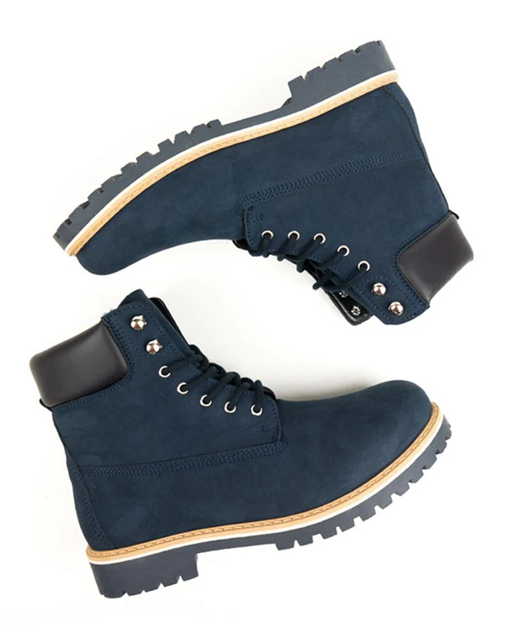 Will's Vegan Store Damen vegan Dock Boots Dunkelblau