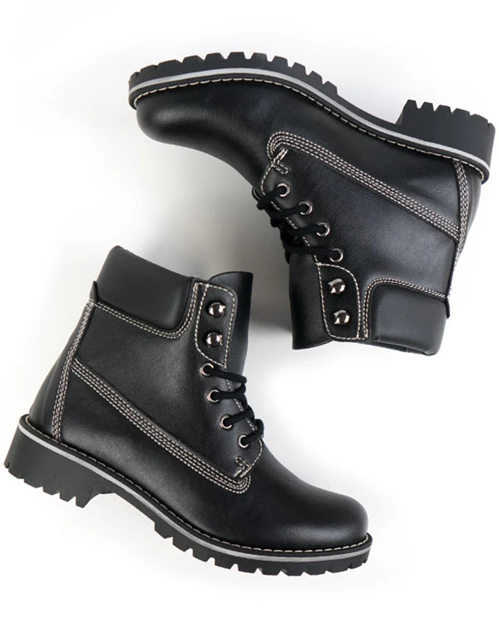 Will's Vegan Store Damen vegan Dock Boots Schwarz