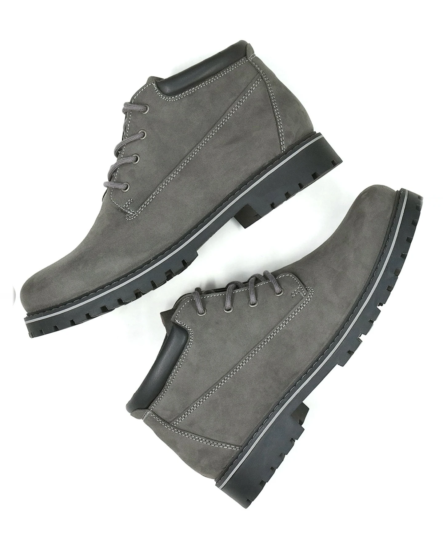 Will's Vegan Store Herren vegan Low Dock Boots Grau – Ansicht 2