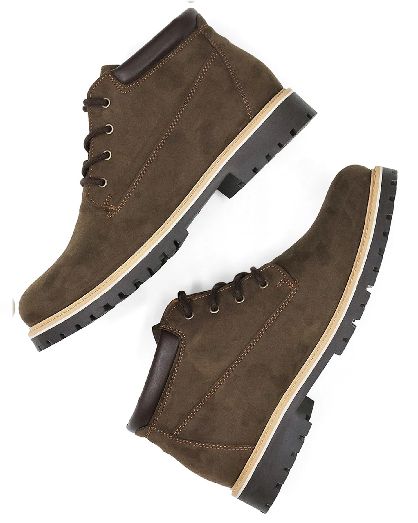 Will's Vegan Store Herren vegan Low Dock Boots Dunkelbraun – Ansicht 2