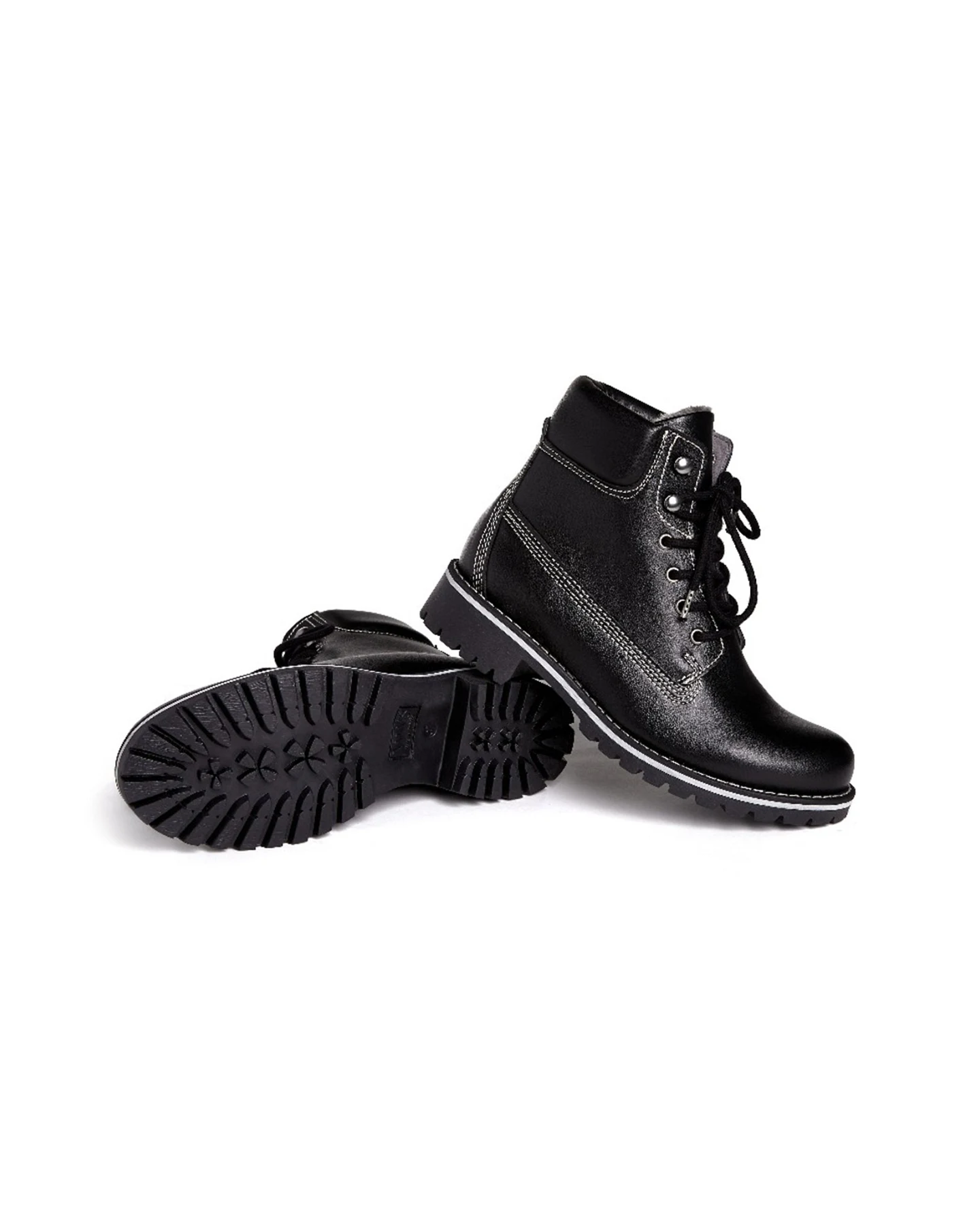 Will's Vegan Store Damen vegan Dock Boots Gefüttert Schwarz – Ansicht 2