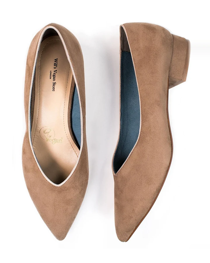 Will's Vegan Store Damen vegan Ballerinas Point Hellbraun