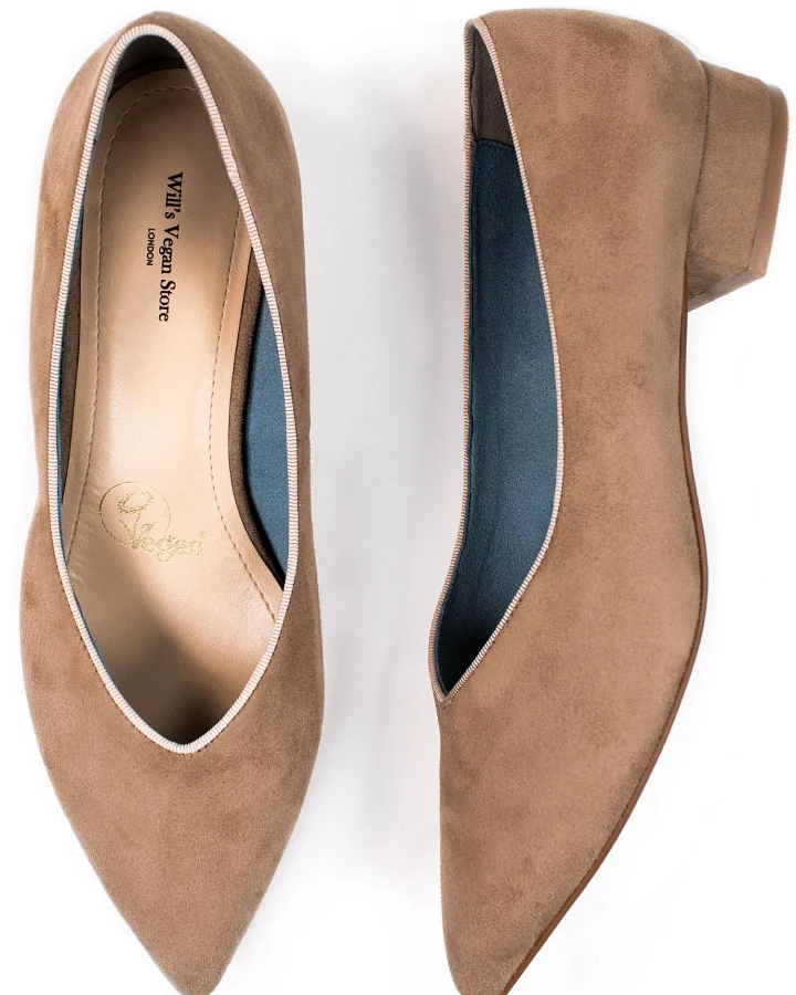 Will's Vegan Store Damen vegan Ballerinas Point Hellbraun