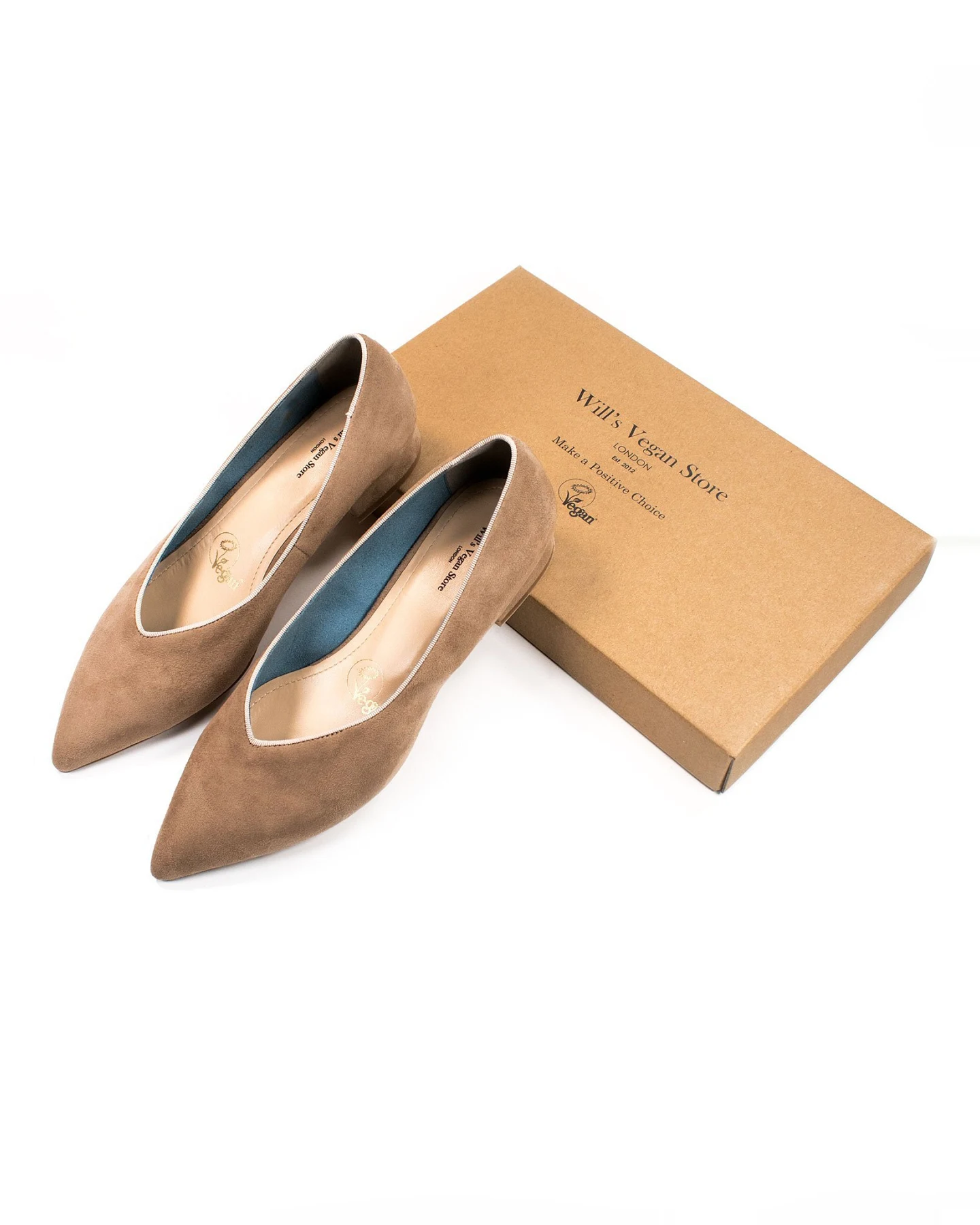 Will's Vegan Store Damen vegan Ballerinas Point Hellbraun – Ansicht 2