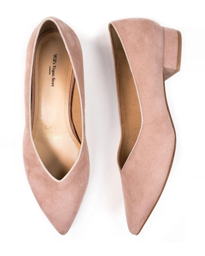 Will's Vegan Store Damen vegan Ballerinas Spitze Rosa
