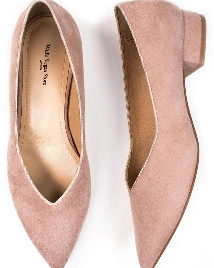 Will's Vegan Store Damen vegan Ballerinas Spitze Rosa