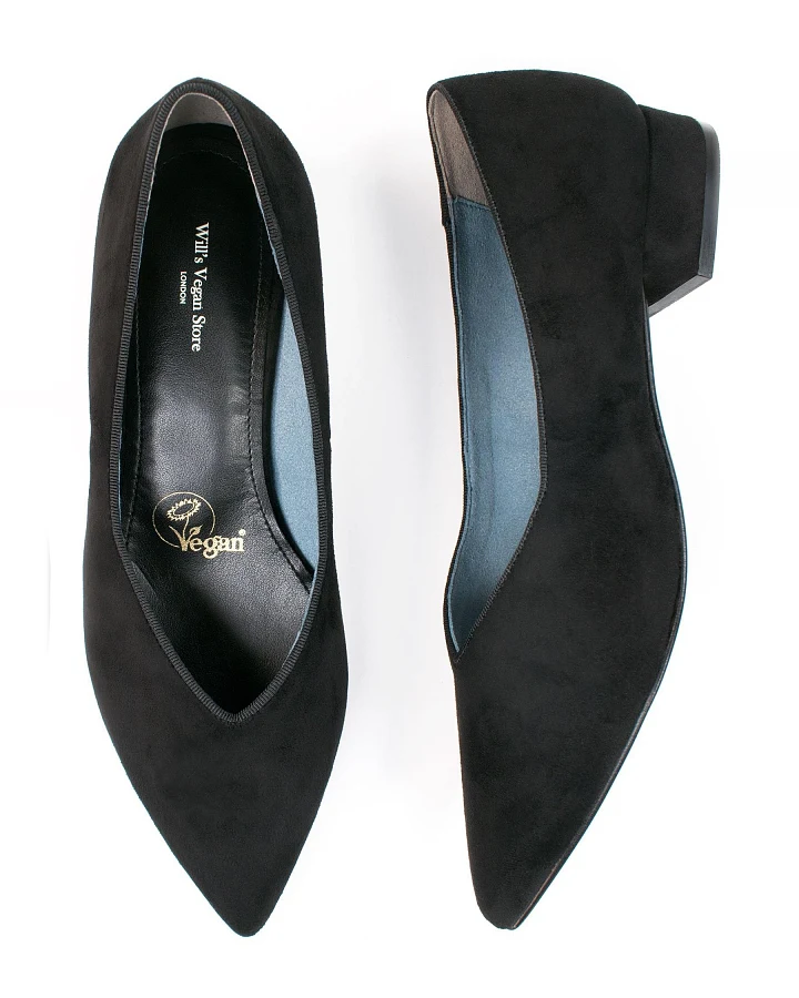Will's Vegan Store Damen vegan Ballerinas Point Schwarz
