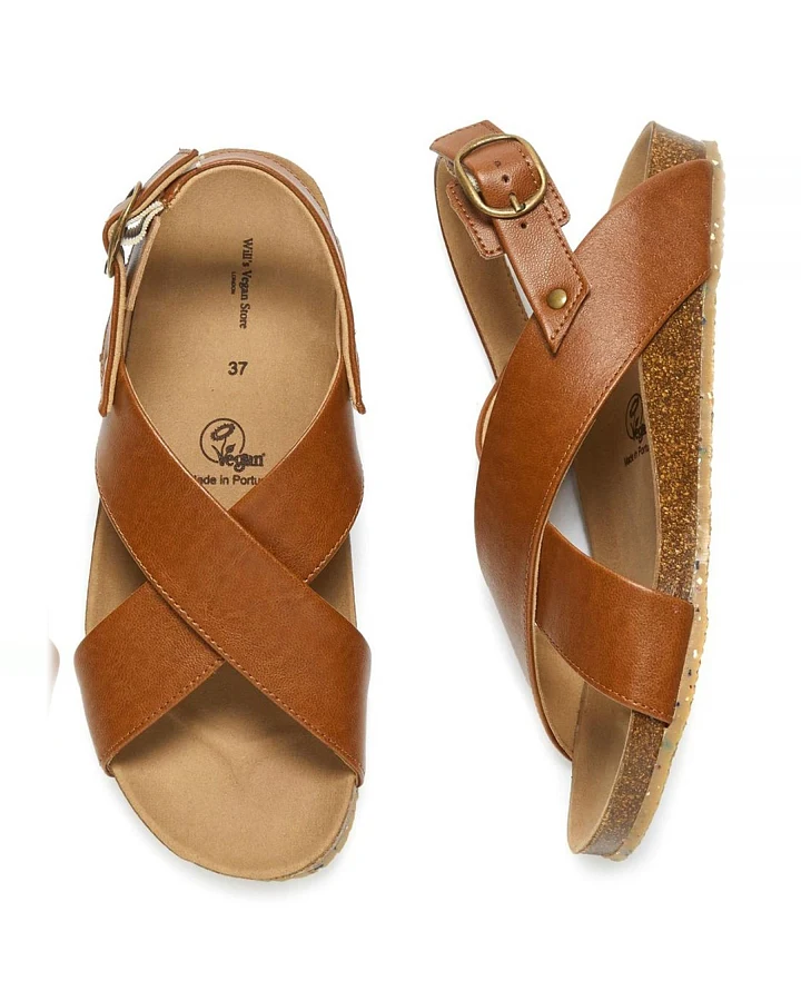 Will's Vegan Store Damen vegan Sandalen Huarache Braun
