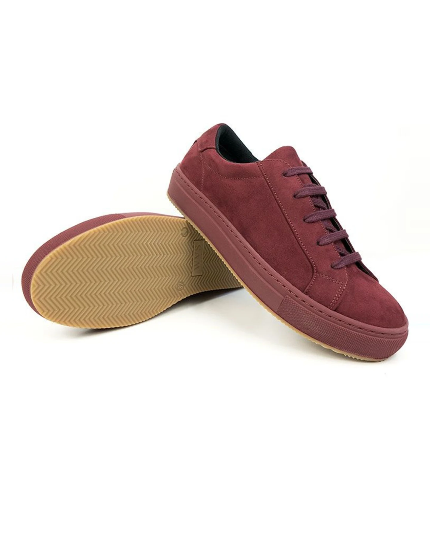 Will's Vegan Store Damen vegan Sneaker Vegan Wildleder Dunkelrot – Ansicht 2