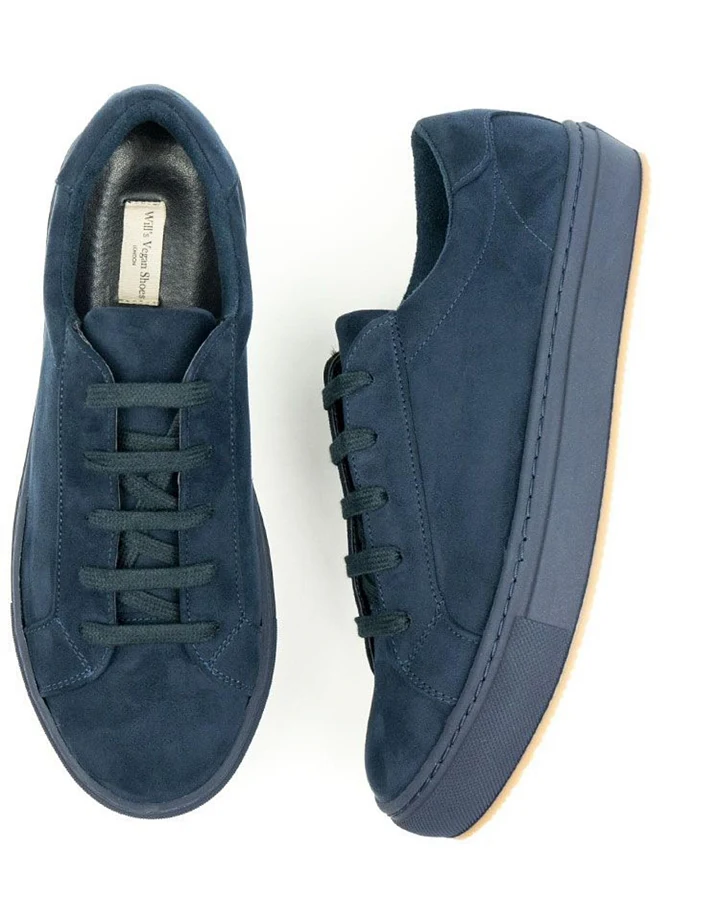 Will's Vegan Store Damen vegan Sneaker Vegan Wildleder Dunkelblau