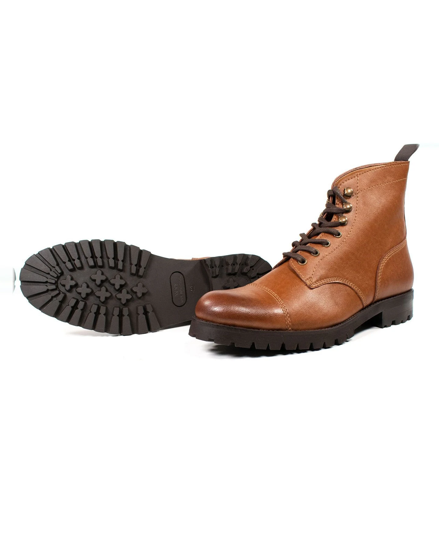Will's Vegan Store Herren vegan Arbeitsstiefel Hellbraun – Ansicht 2