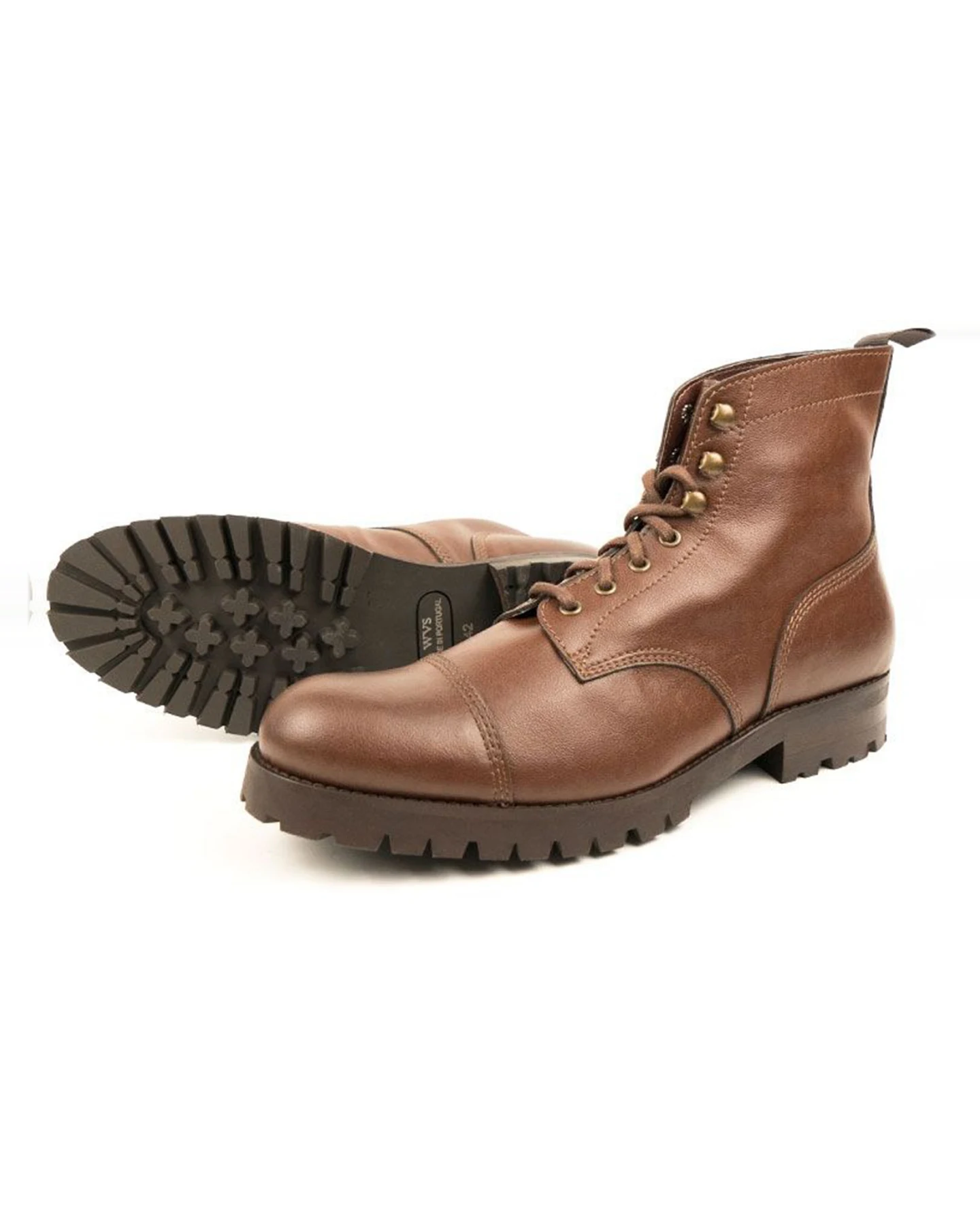 Will's Vegan Store Herren vegan Arbeitsstiefel Braun – Ansicht 2