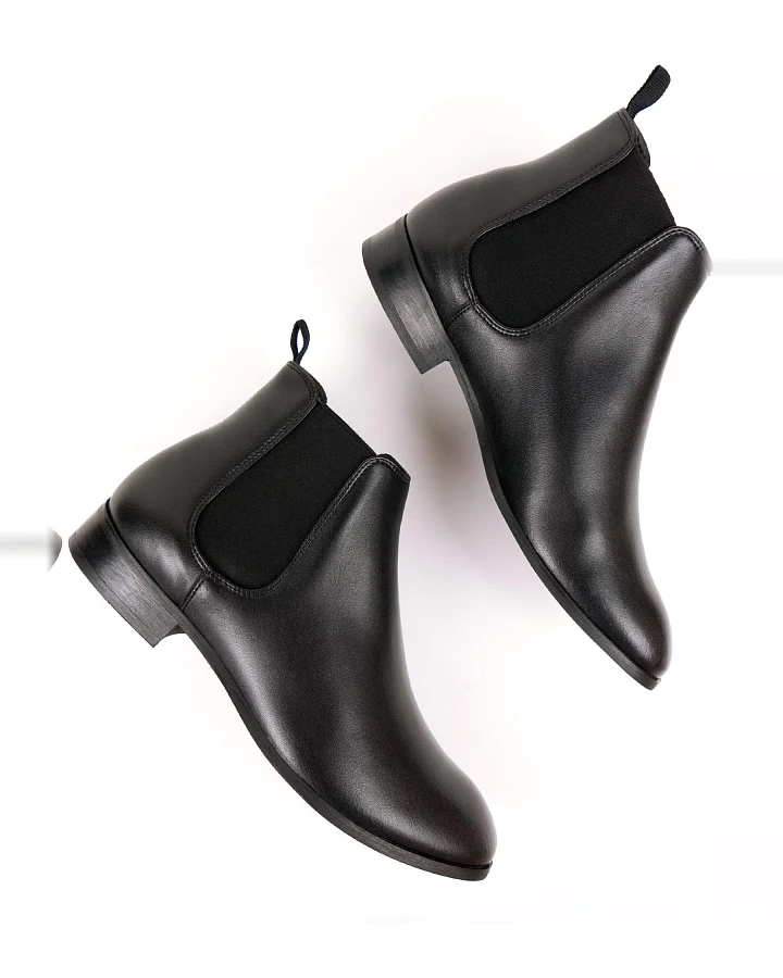 Will's Vegan Store Herren vegan Chelsea-Boots Schwarz