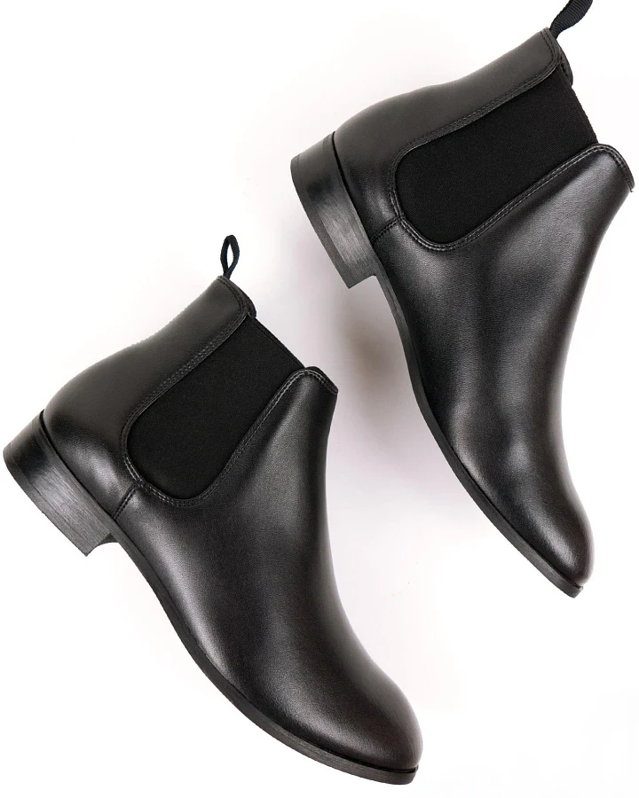 Will's Vegan Store Herren vegan Chelsea-Boots Schwarz