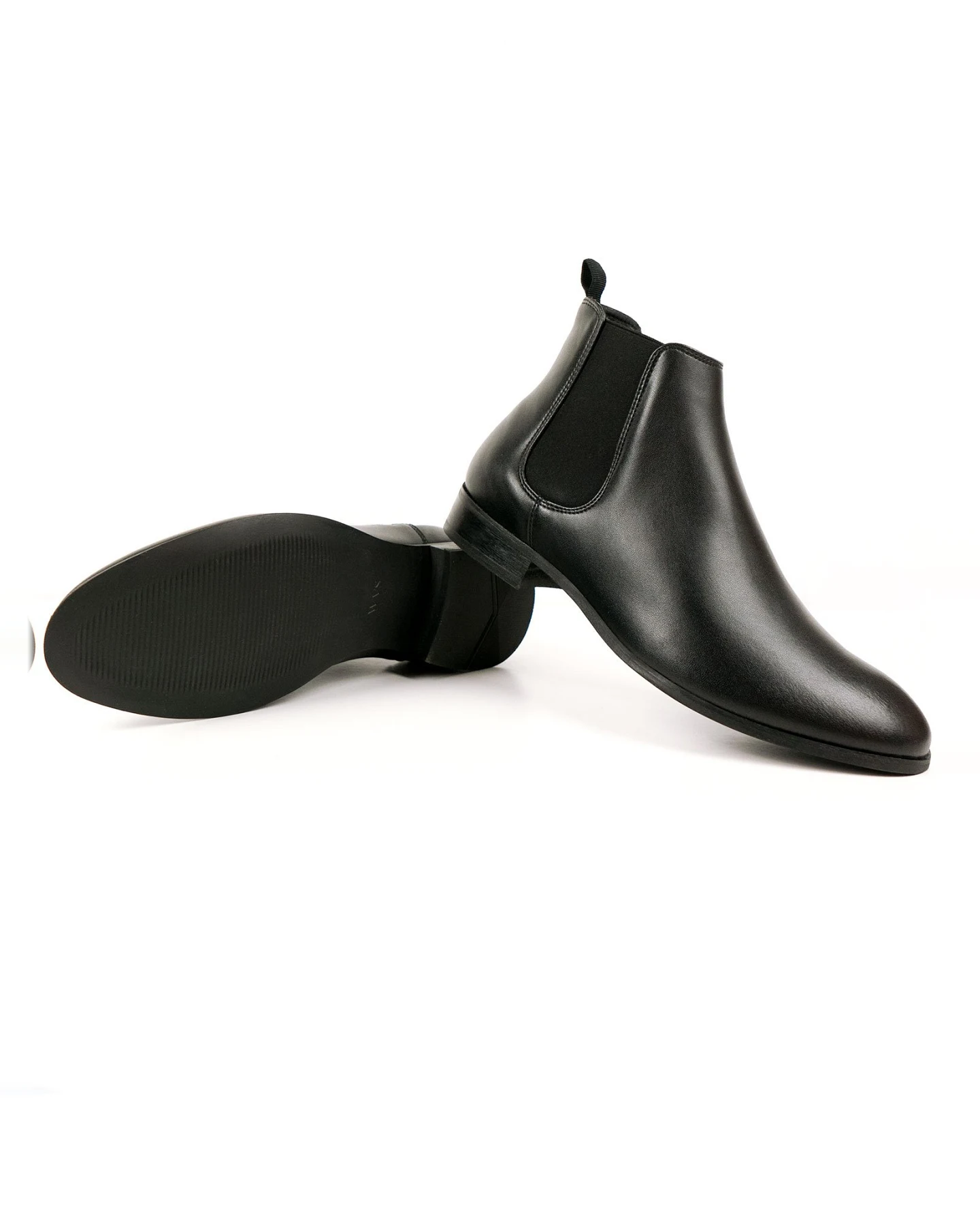 Will's Vegan Store Herren vegan Chelsea-Boots Schwarz – Ansicht 2