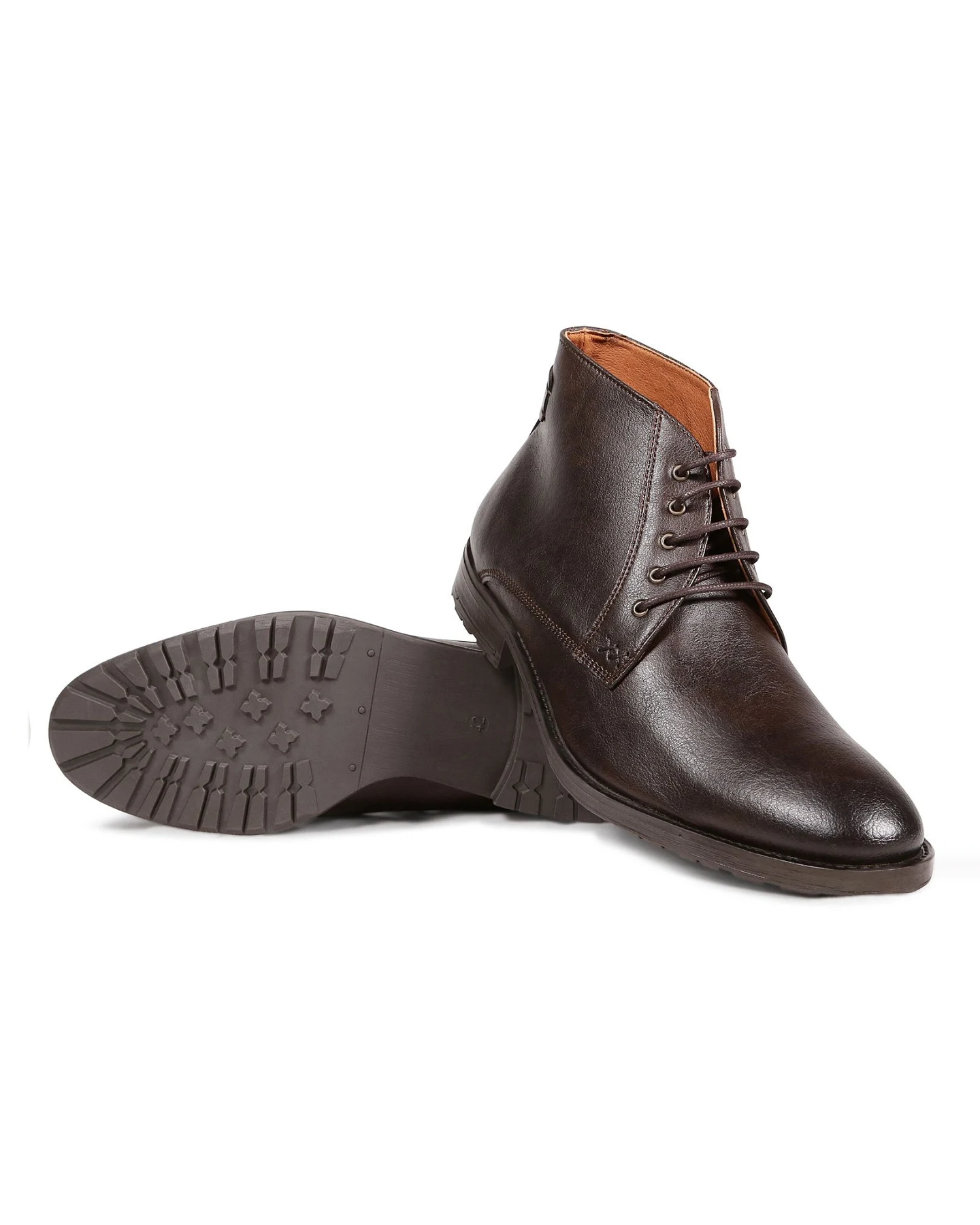 Will's Vegan Store Herren vegan Stiefel Chukka Dunkelbraun – Ansicht 2