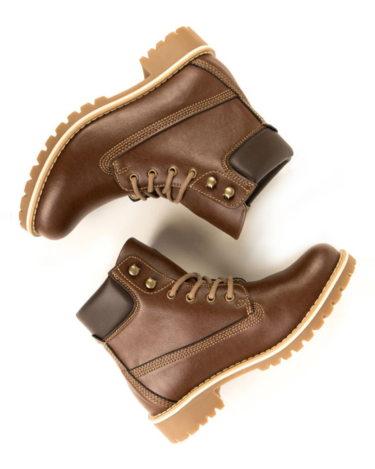 Will's Vegan Store Damen vegan Dock Boots Braun – Ansicht 2