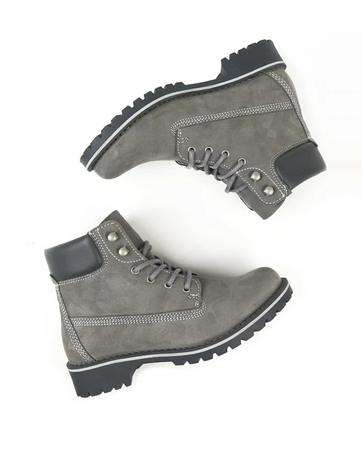 Will's Vegan Store Damen vegan Dock Boots Grau