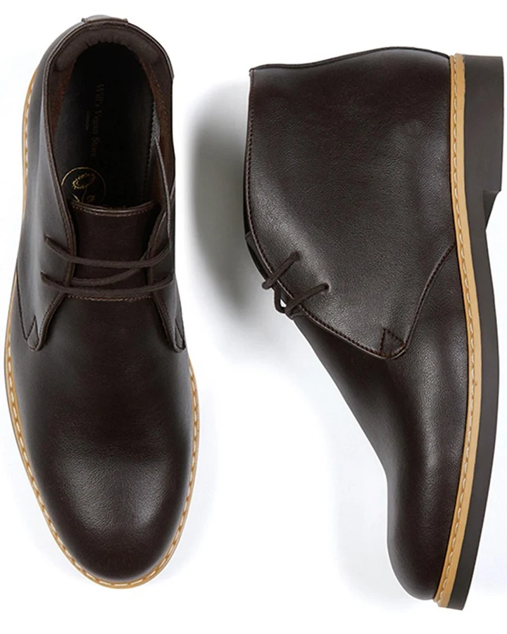 Will's Vegan Store Herren vegan Desert Boots Signature Dunkelbraun