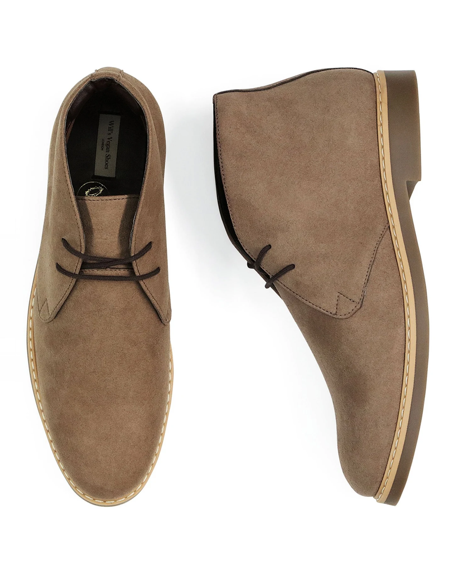 Will's Vegan Store Herren vegan Desert Boots Signature Taupe – Ansicht 2