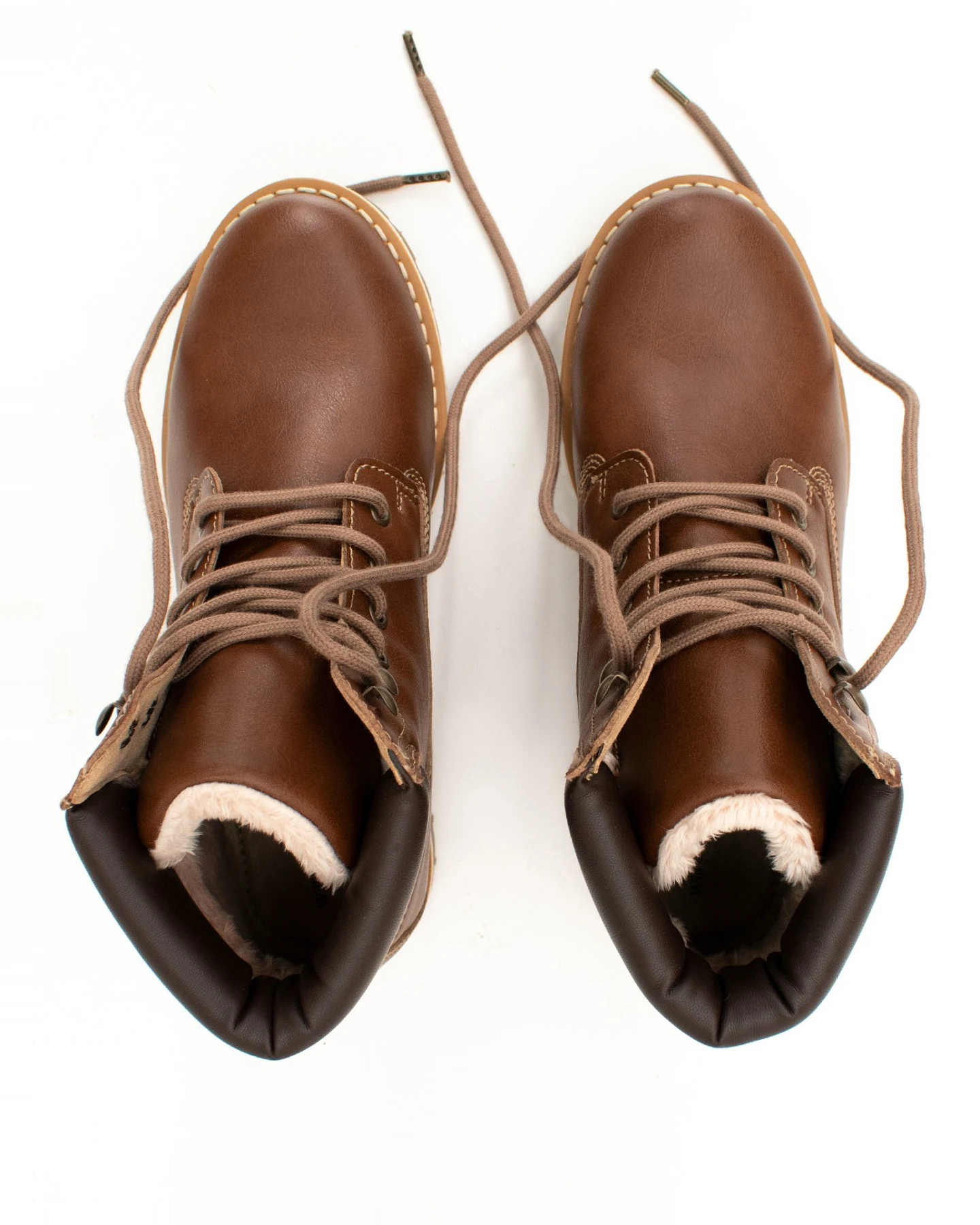 Will's Vegan Store Herren vegan Dock Boots Gefüttert Braun – Ansicht 2