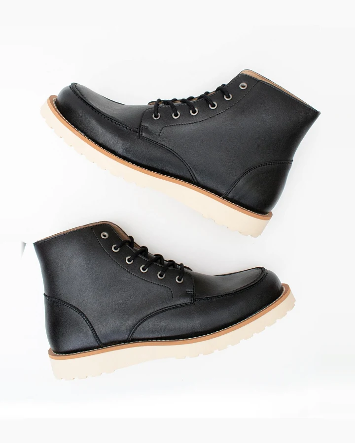 Will's Vegan Store Herren vegan Stiefel Low Rig Schwarz