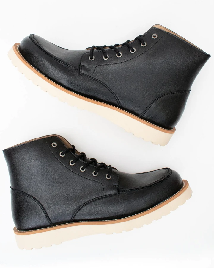 Will's Vegan Store Herren vegan Stiefel Low Rig Schwarz
