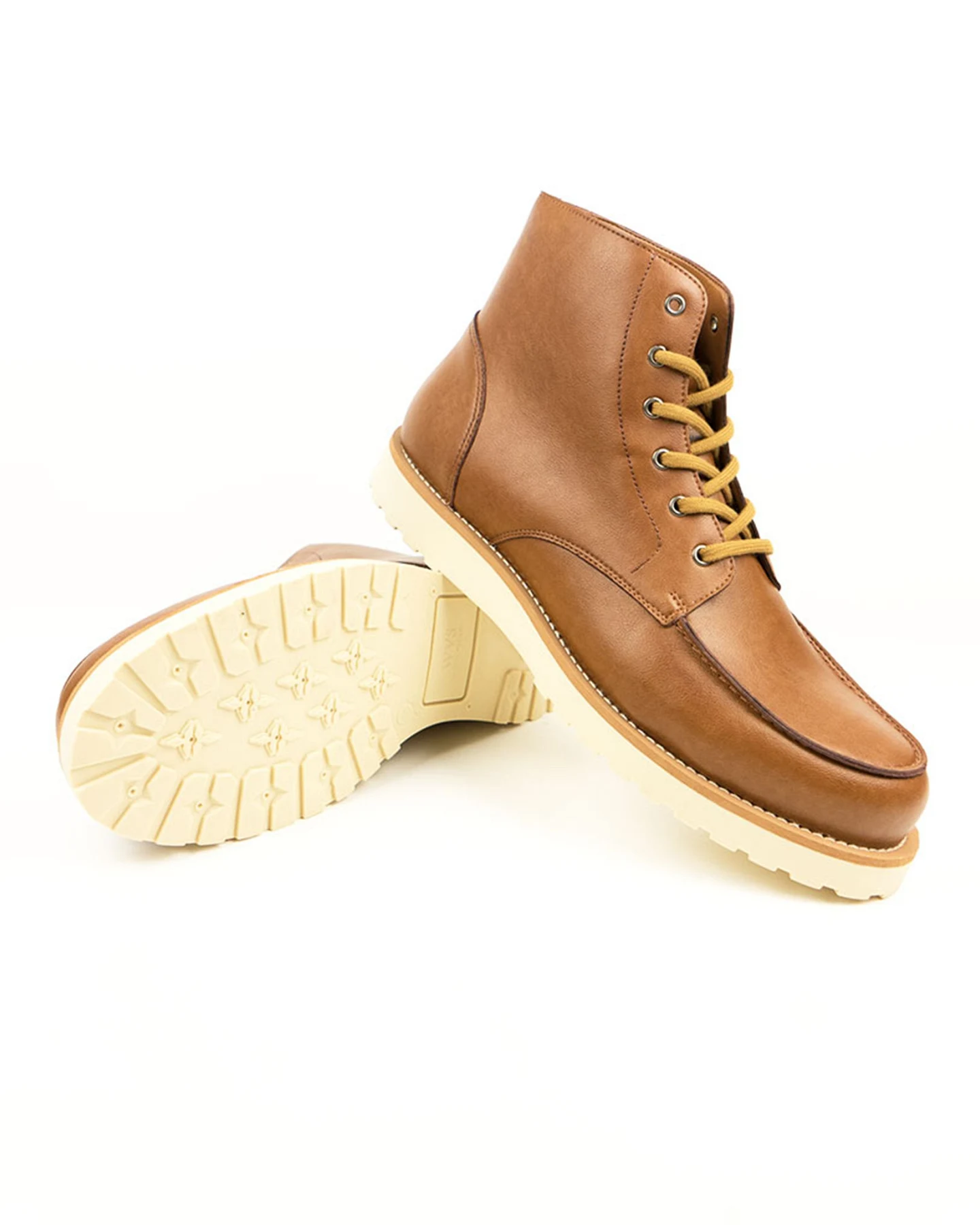Will's Vegan Store Herren vegan Stiefel Low Rig Braun – Ansicht 2