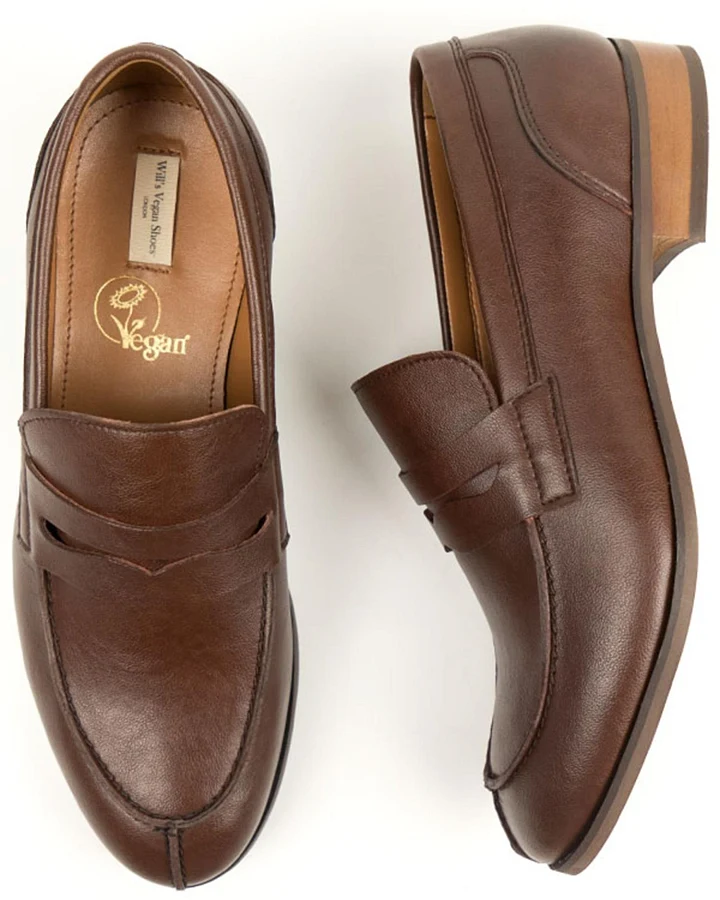 Will's Vegan Store Herren vegan Loafer City Dunkelbraun