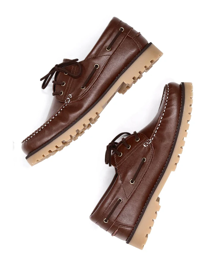 Will's Vegan Store Herren vegan Bootsschuhe Braun