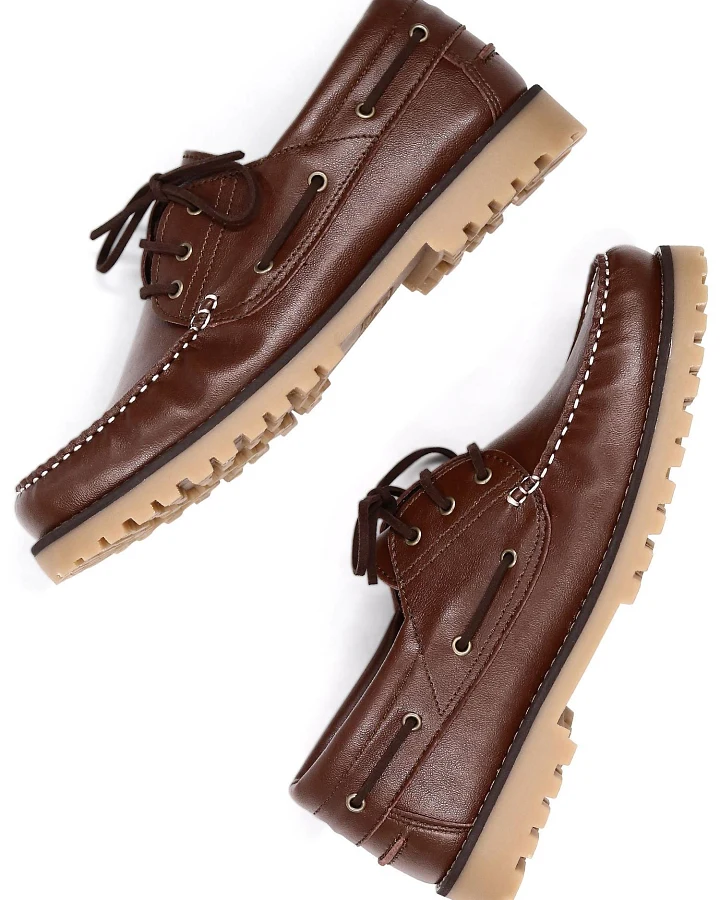 Will's Vegan Store Herren vegan Bootsschuhe Braun