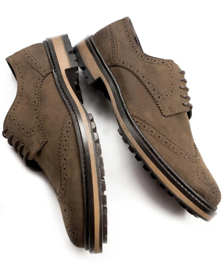 Will's Vegan Store Herren vegan Brogues Continental Dunkelbraun